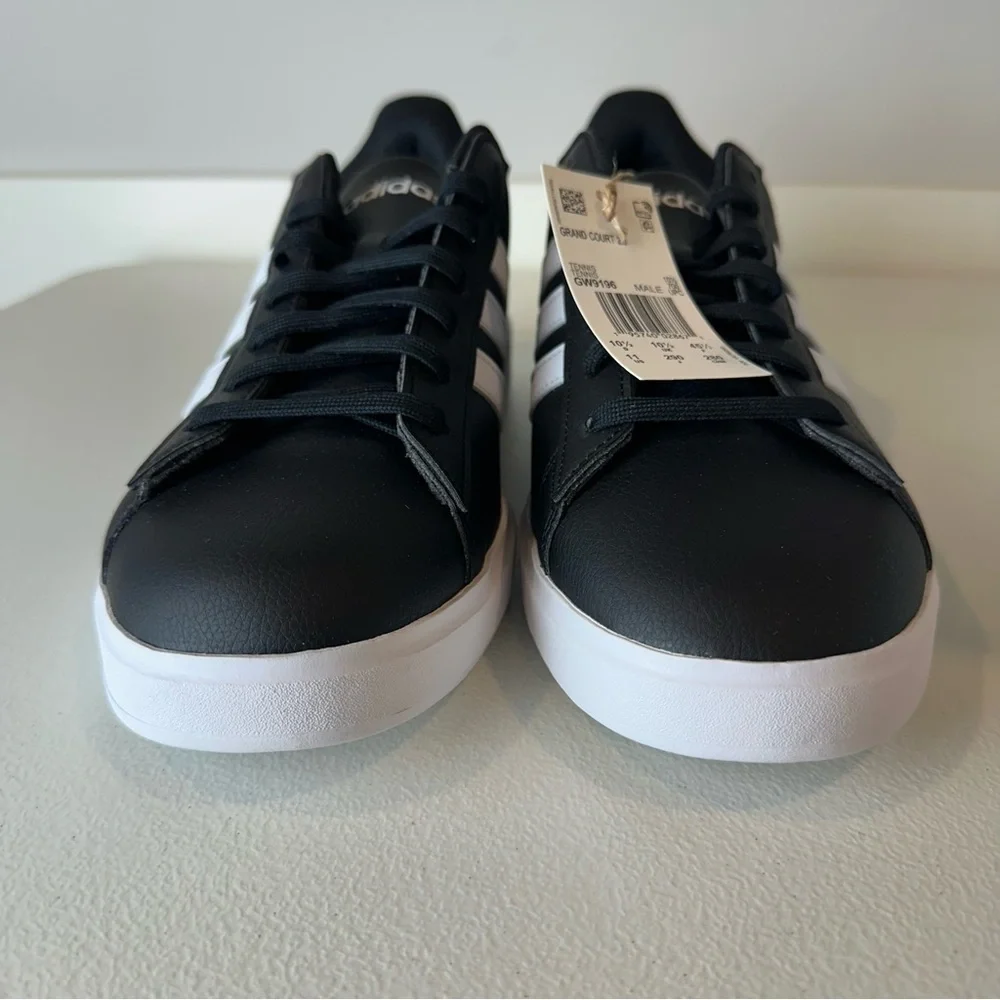 NEW Adidas Men’s Black White Grand Court 2.0 Comfy Classic Sneakers Size 11